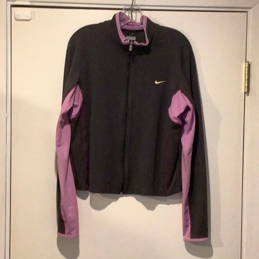 NIKE XL dri-fit charcoal gray zippered jacket